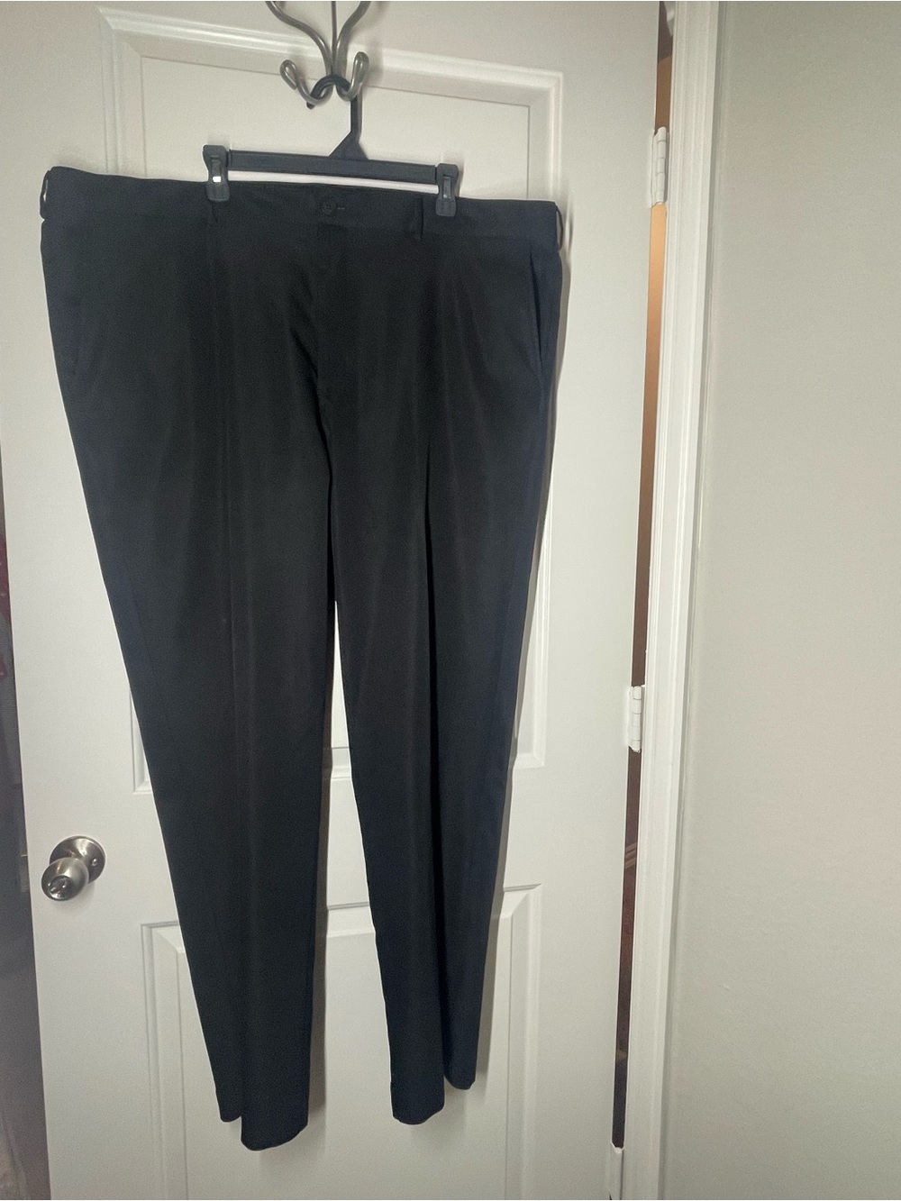 Roundtree & Yorke Performance Pants Mens 46x34 Black Work Play Golf Big & Tall